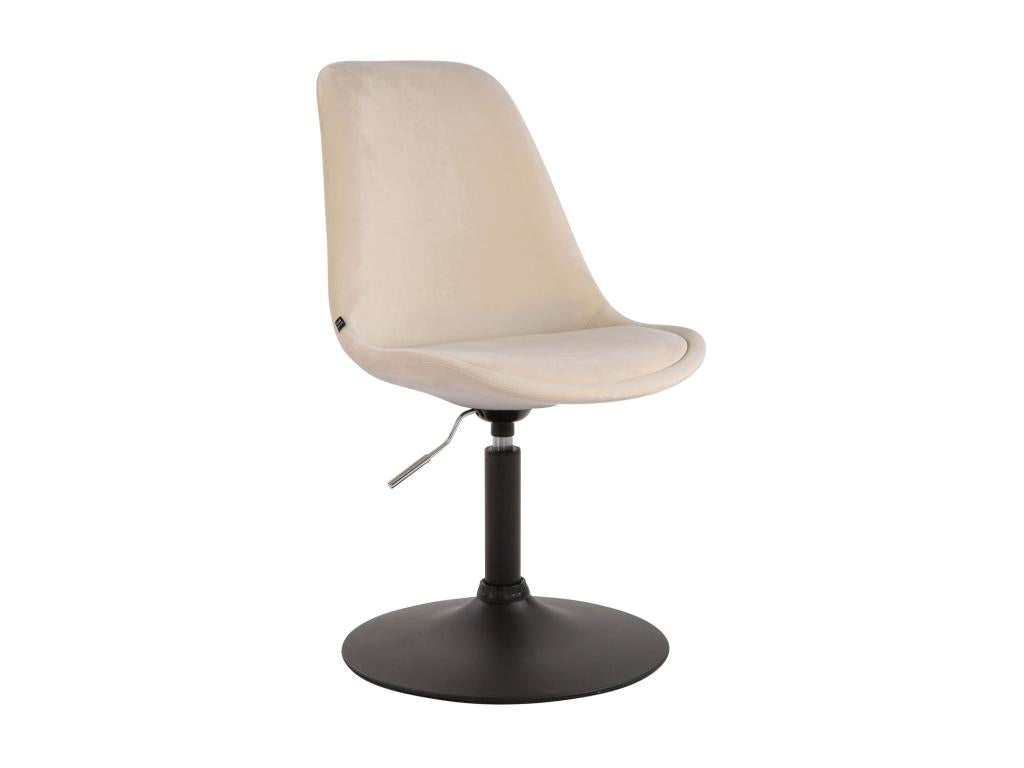 Lot de 4 chaise salle à manger - Velours / Métal - Crème - Ligniva WXRA08911