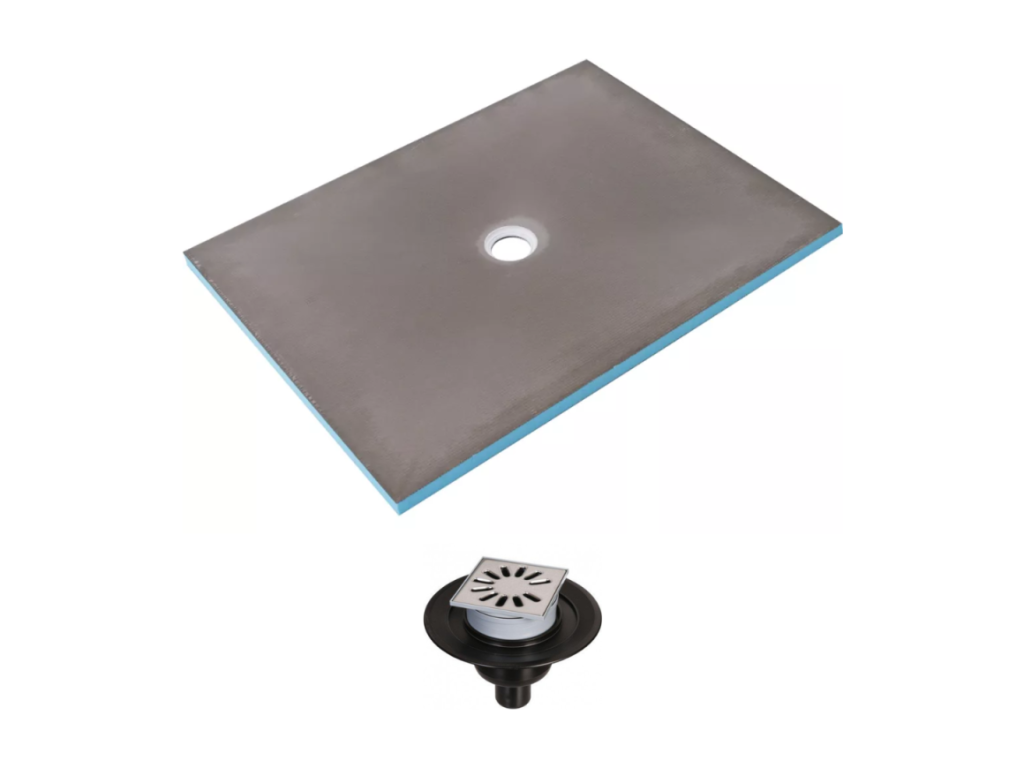 Récepteur de douche à carreler 120x90 Ligniva rectangle noyau écoulement bonde verticale CBUI58144