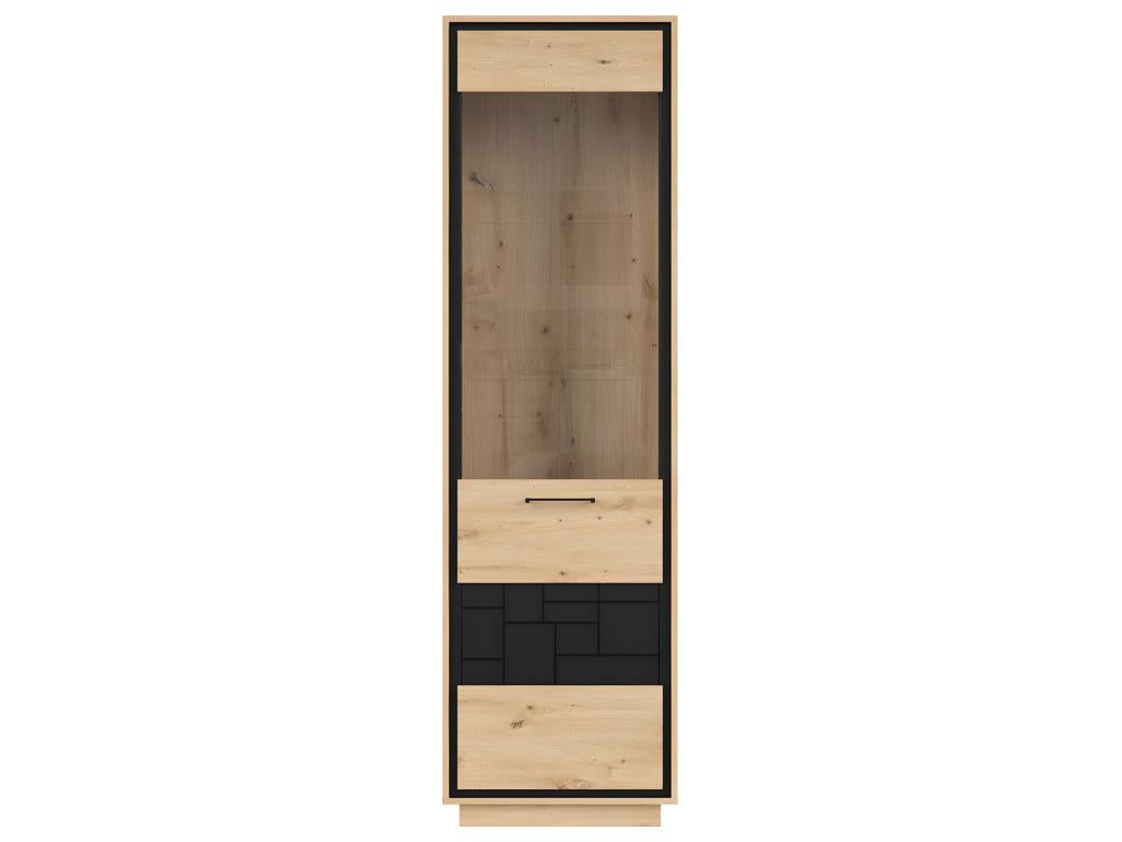 Vitrine 1 porte Dekonao Bois et Noir AIKZ55621
