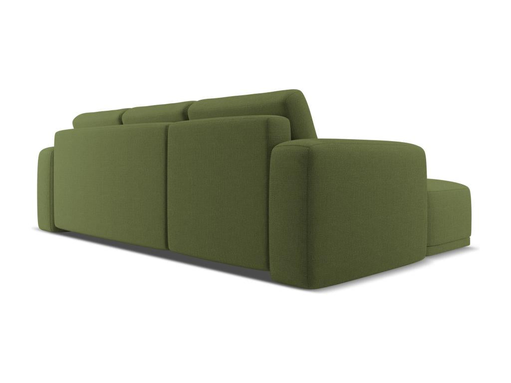 Canapé d'angle gauche convertible en tissu chenille - verte bouteille - Dekonao UAQZ32328