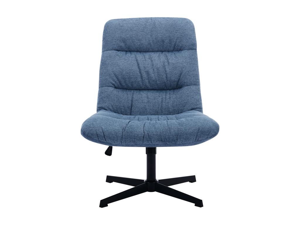 Fauteuil pivotant en tissu chiné bleu Dekonao WJRM06910
