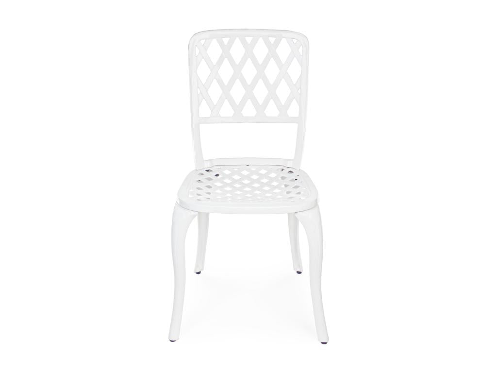 Chaise de jardin aluminium blanc Dekonao - Lot de 2 OFFT64021