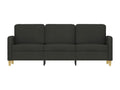 Canapé à 3 places Noir 180 cm Tissu UDQE45509