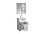 Dekonao 3-pièces lavabo meuble de salle de bains ensemble lavabo tiroir armoire de toilette Lisalo L blanc HFSP94165