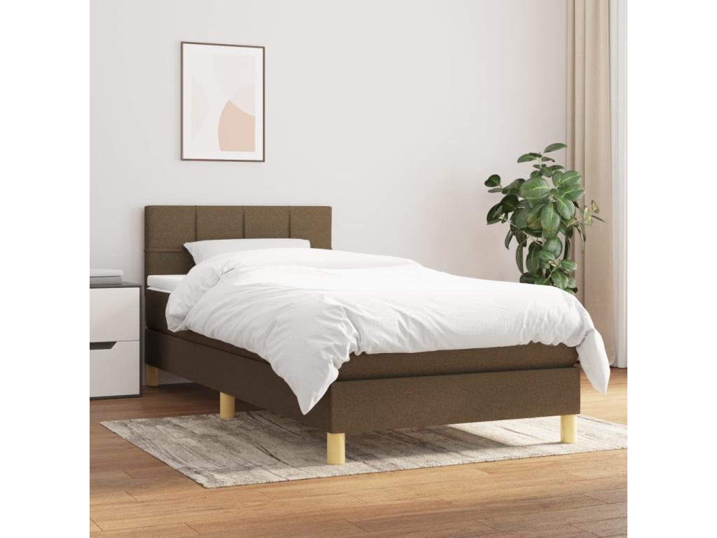 Sommier à Dekonao de lit avec matelas Marron foncé 90x190 EZRX74822