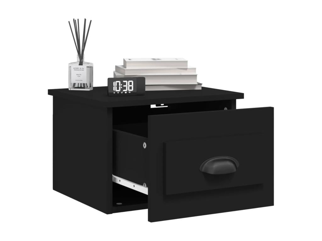 Tables de chevet murales 2 pcs noir 41,5x36x28 GDID23660