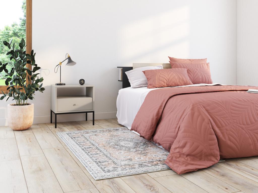 Table de chevet - 1 tiroir et 1 niche - Beige - Dekonao DWXB54297