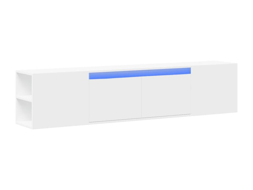 Meuble TV mural avec LED blanc 180x31x39,5 cm NXFZ27065