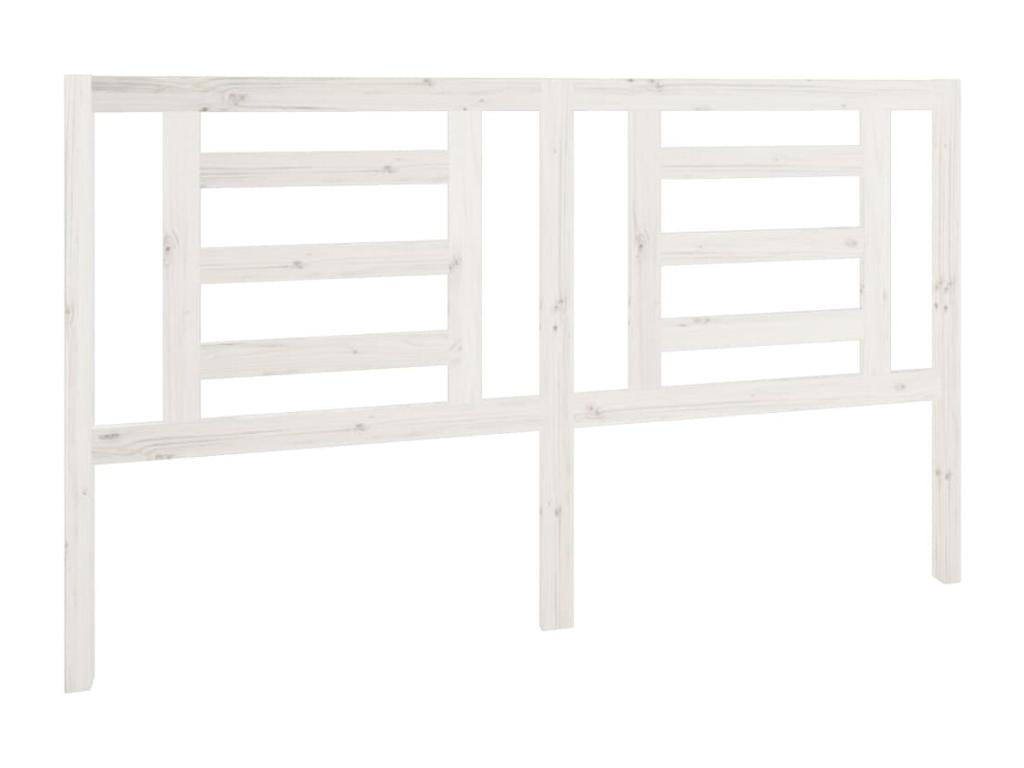 Tête de lit Blanc 166x4x100 Bois de pin massif NECC64374