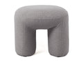 Pouf tendance Dekonao L46cm Tissu bouclette Gris EKIO59856