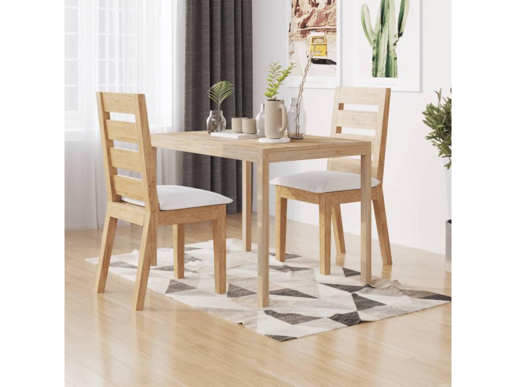 Table à manger 110x70x75 cm bois d'Dekonao solide IZDP75945