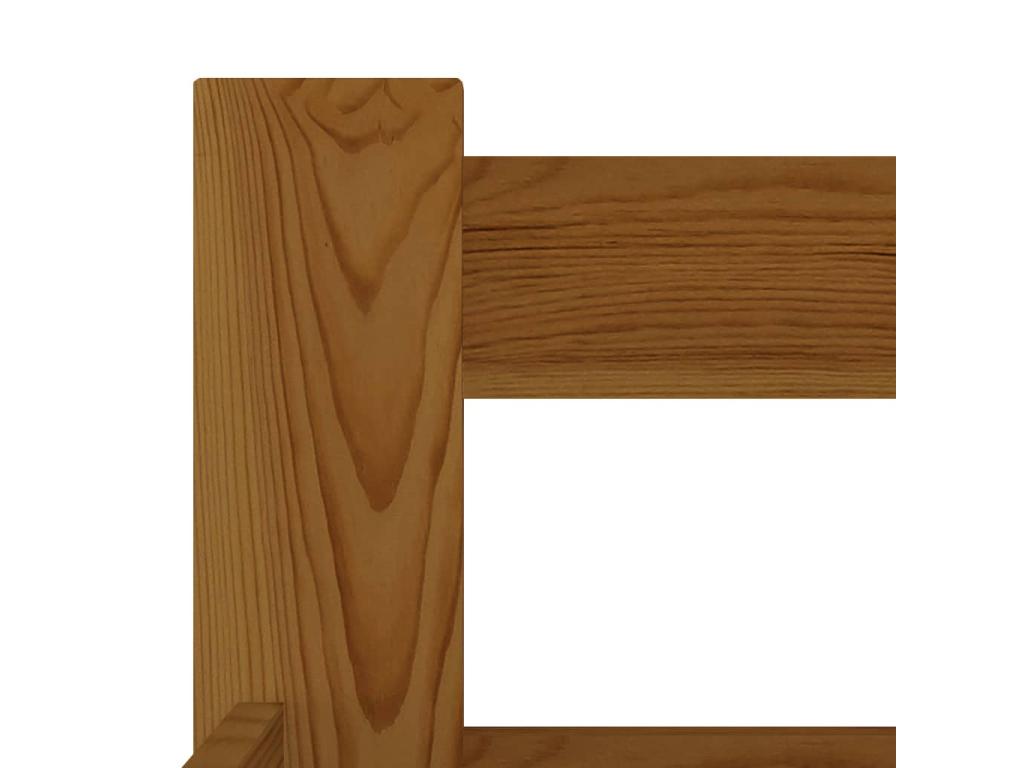 Lit Marron miel Bois de pin massif 120x200 13 WTHW69471