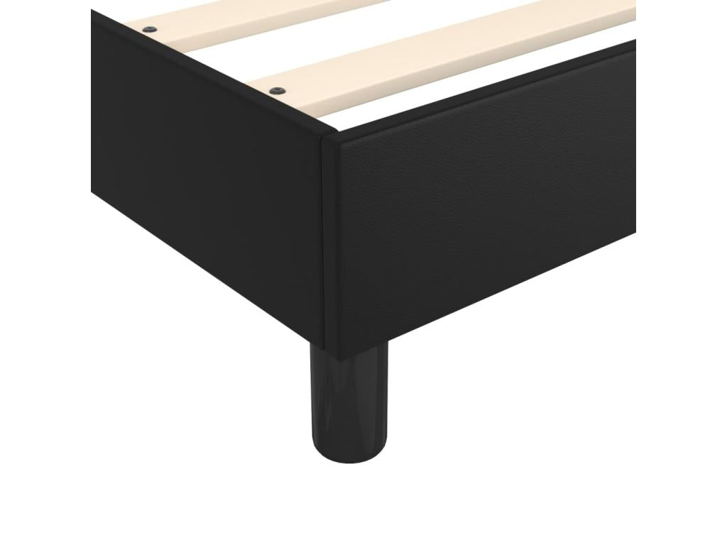 Sommier à Dekonao de lit avec matelas Noir 90x200 Similicuir NAEV57227