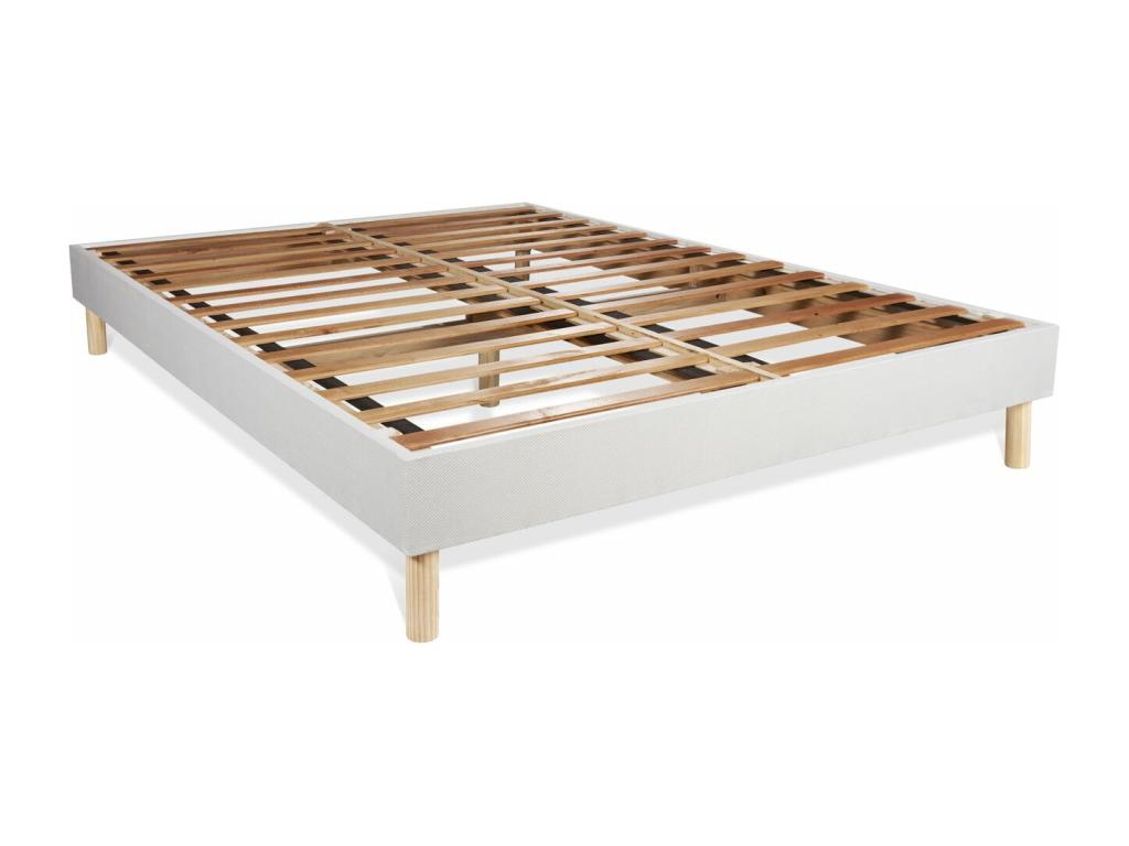 Pack prêt à dormir matelas Dekonao TECH 180x200 Mémoire de forme 5zones de confort sommier Dekonao blanc 2oreillers couette EOAM75959
