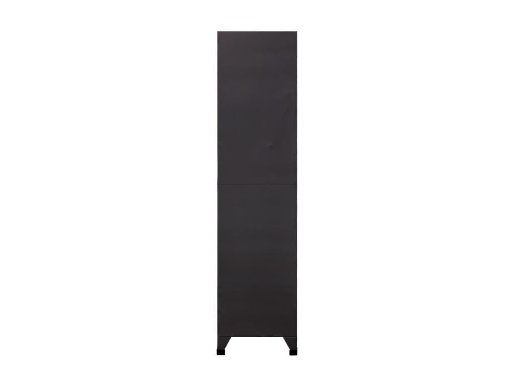 Armoire à casiers Anthracite et rouge 90x45x180 Acier 2 ISZB81088