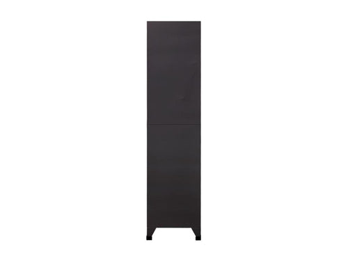 Armoire à casiers Anthracite et rouge 90x45x180 Acier 2 ISZB81088