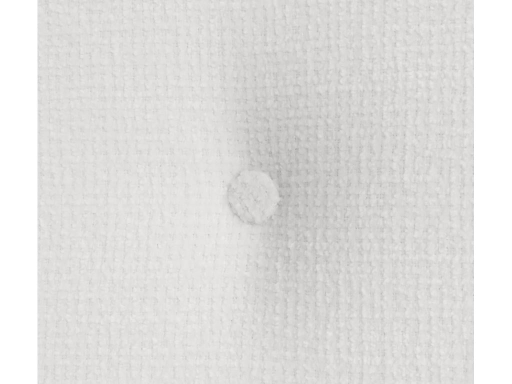 Dekonao Tête de lit en laine naturelle avec Boutons 145x50cm Lits 135/140 - Blanc CWBN96657