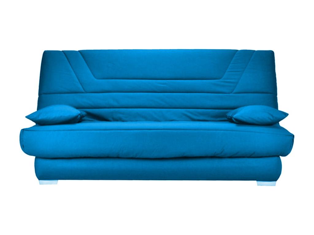 Banquette Clic Clac tissu matelas Dekonao 14cm avec rangement Dekonao-Couleur Bleu canard-130x190 ITRZ37649