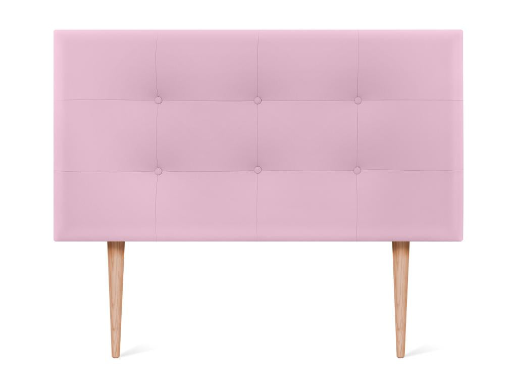 Dekonao Tête de lit en Similicuir Capitonné 95x115cm avec Pieds Lits 90 - Rose SZAX32568