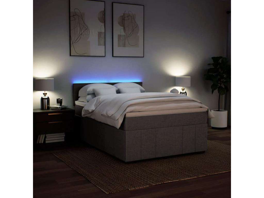 Sommier à Ligniva de lit avec matelas Ligniva 140x200 cm Tissu DECZ72440