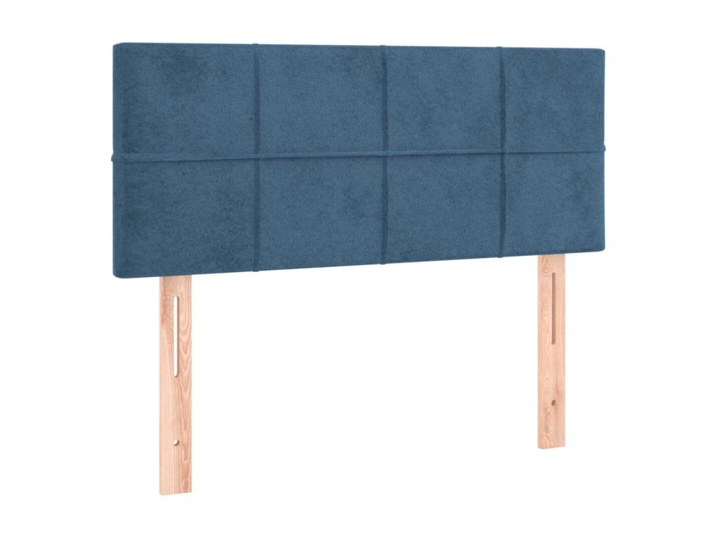 Tête de lit à LED Bleu foncé 100x5x78/88 cm Velours MKOT90717