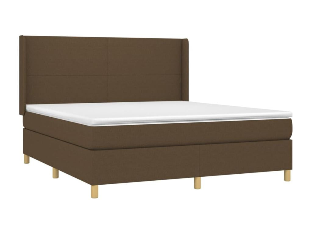 Lit à sommier tapissier avec matelas Marron foncé 160x200 cm SVZW45110