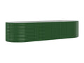 Lit surélevé de jardin Acier enduit de poudre 322x100x68cm Vert BCGH93075