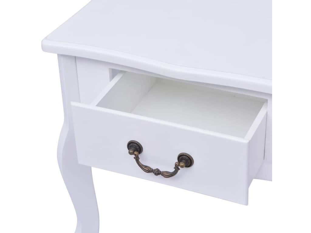 Table de chevet 2 pcs MDF Blanc LQRB76142