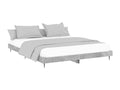 Cadre de lit sans matelas gris béton 160x200 cm QKEO99176