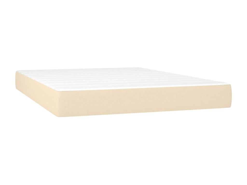 Lit à sommier tapissier avec matelas Crème 140x200 cm Tissu YOLH58411
