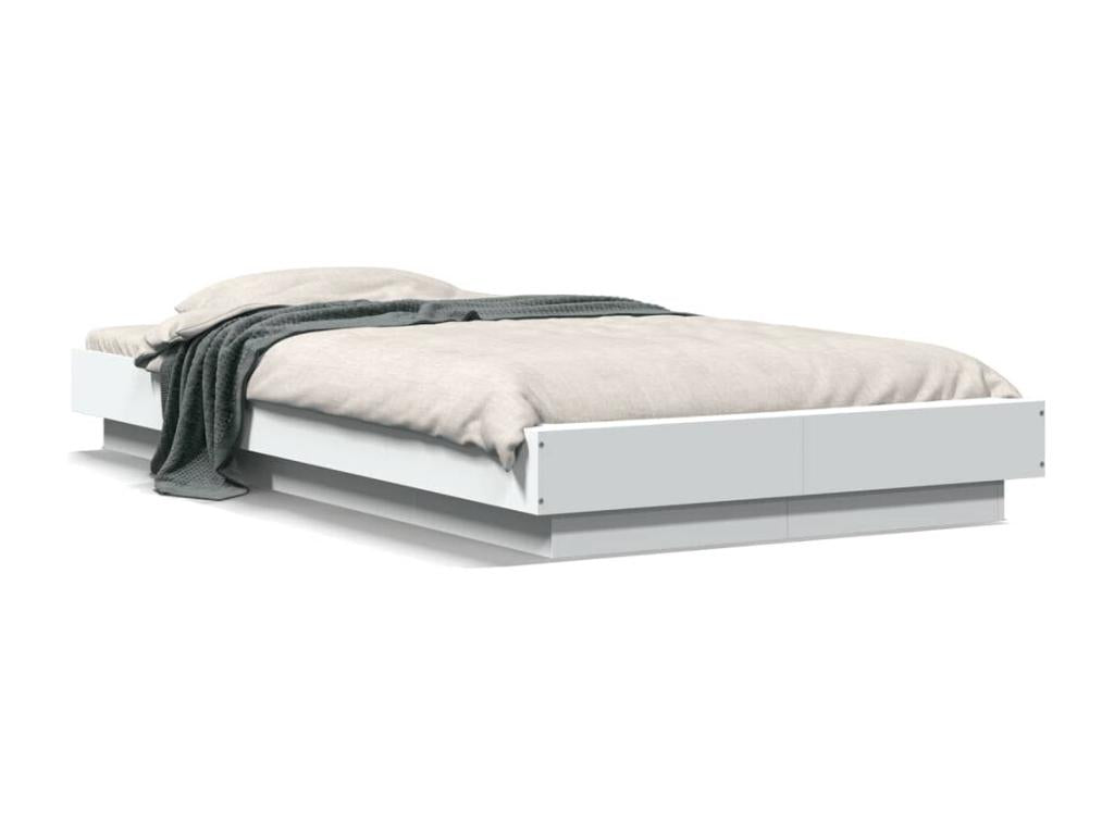 Cadre de lit avec Dekonaoères LED sans matelas blanc 90x190 cm NKNX86364