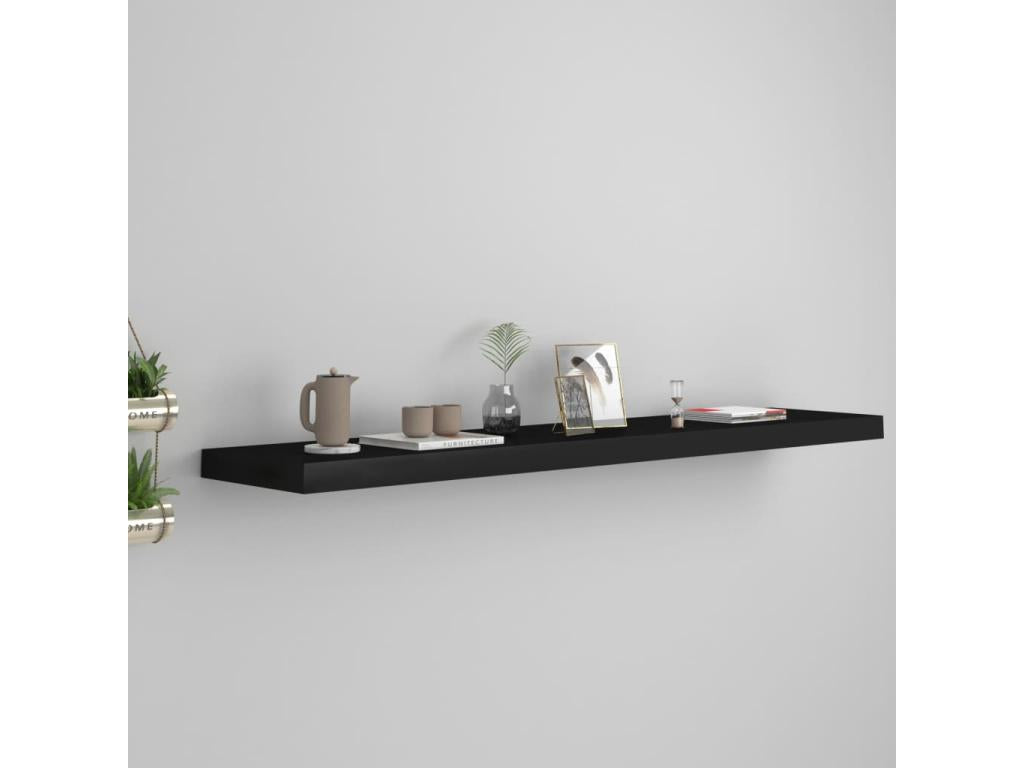 Etagère murale flottante Noir 120x23.5x3.8 MDF GKSH59214