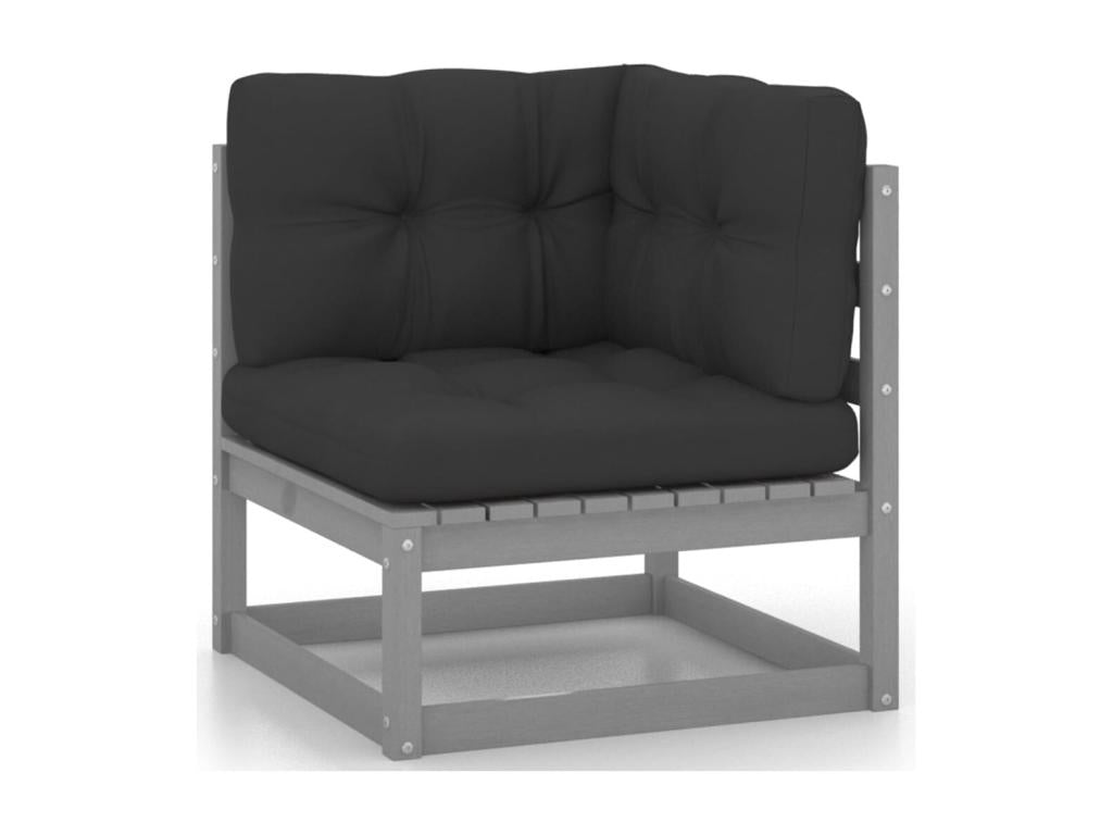 Salon de jardin 9 pcs avec coussins Bois de pin massif XPPA29344