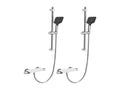 2PCS Dekonao max Élégant Ensemble de Douche avec Etagère et Douchette à Main 3 Fonctions Chromé Colonne de Douche Thermostatique avec 38 C Mitigeur FXGE35718