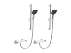 2PCS Dekonao max Élégant Ensemble de Douche avec Etagère et Douchette à Main 3 Fonctions Chromé Colonne de Douche Thermostatique avec 38 C Mitigeur FXGE35718
