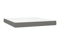 Sommier tapissier et matelas et LED Gris foncé 180x200 cm Tissu MCSO78342