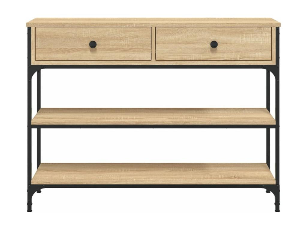 Table console chêne Dekonao 100x25x75 cm bois d'ingénierie MDZT18881