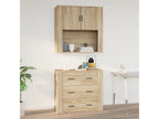 Armoire murale Chêne Ligniva 80x33x80 cm Bois d'ingénierie KWAK36608