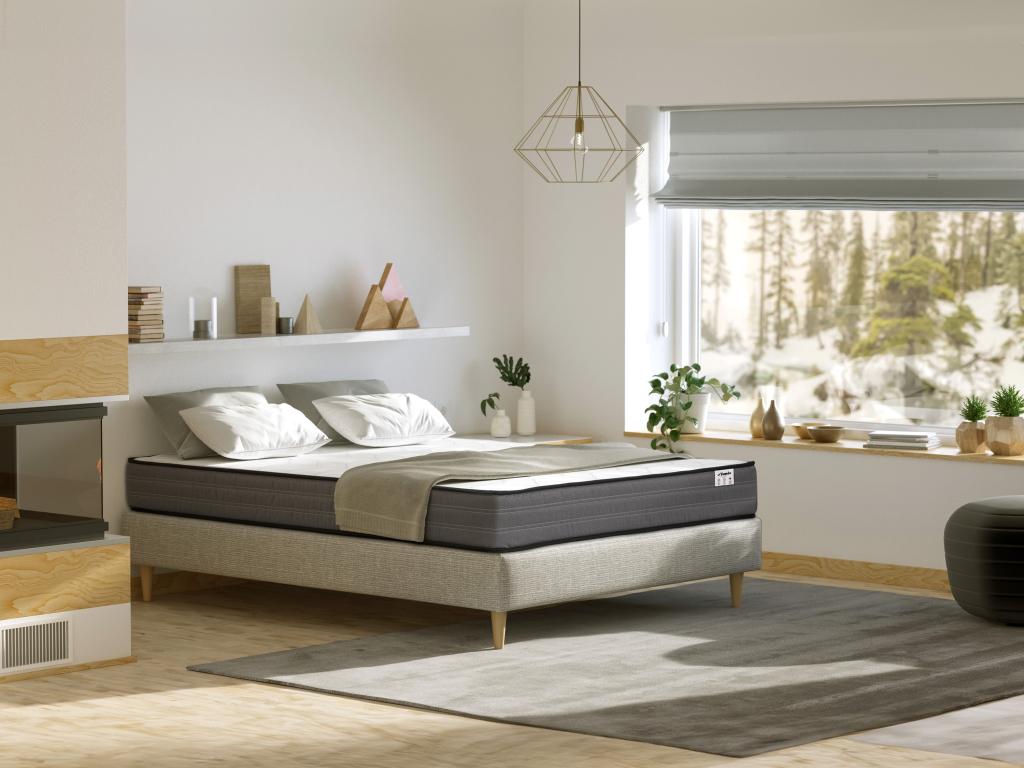 Matelas 140x190 cm ressorts ensachés ép.20cm - Ligniva HUEQ47199
