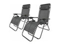 Lot de 2 Fauteuils de jardin inclinables zéro gravité Dekonao - Noir VLJX95500