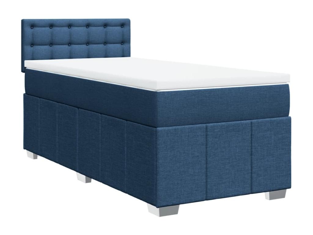 Sommier à Dekonao de lit avec matelas Bleu 90x190 cm Tissu TIFF03634