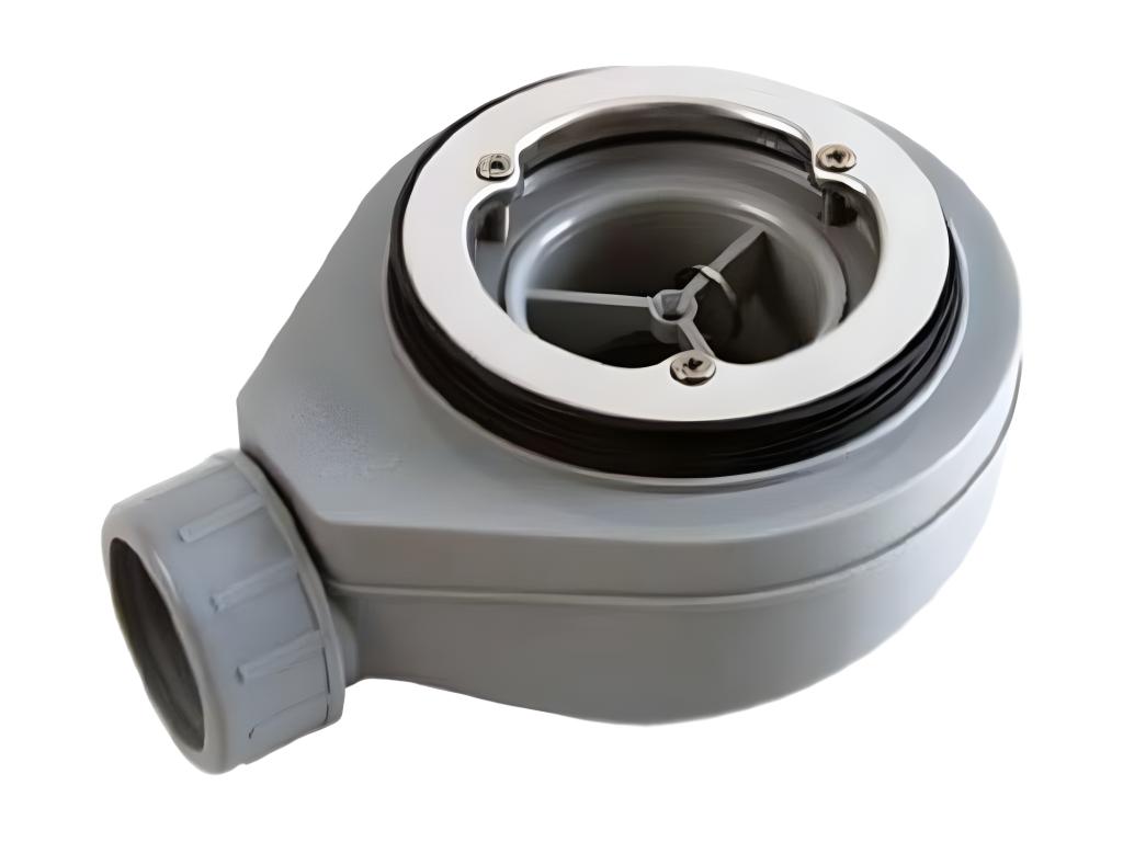 Receveur de douche 70x140 cm extra plat PURE en résine surface ardoisée gris Grille grise SEIO85533