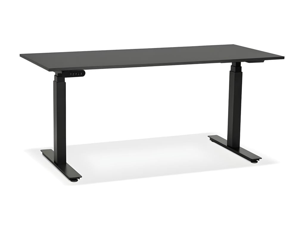 Bureau Design Réglable Électrique 160cm Noir CAHU42006