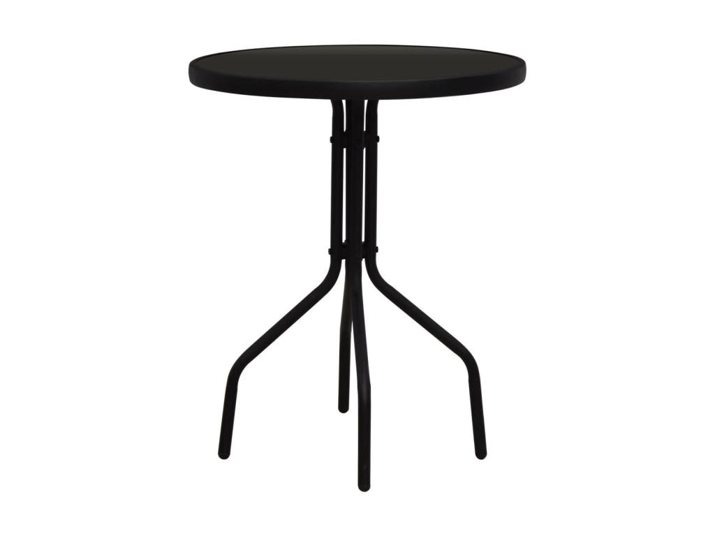 Ensemble de Dekonao 3 pcs Rotin PVC Noir KJKJ64425