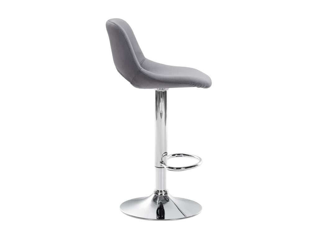 Tabouret de bar chaise métal gris 42x46x86 cm 10 0004595 DQJF33277
