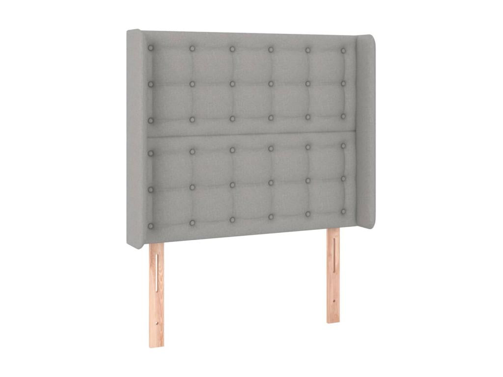 Lit à sommier tapissier avec matelas Gris clair 90x200 cm Tissu KBNZ91724
