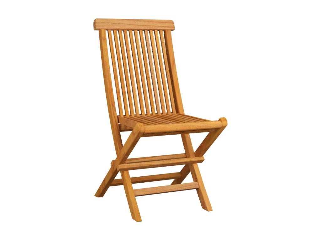 Chaises pliables de jardin 6 pièces Bois de teck solide AWYW06461