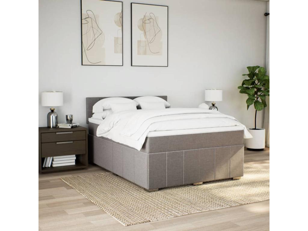 Sommier à Ligniva de lit avec matelas Ligniva 140x200 cm Tissu DECZ72440