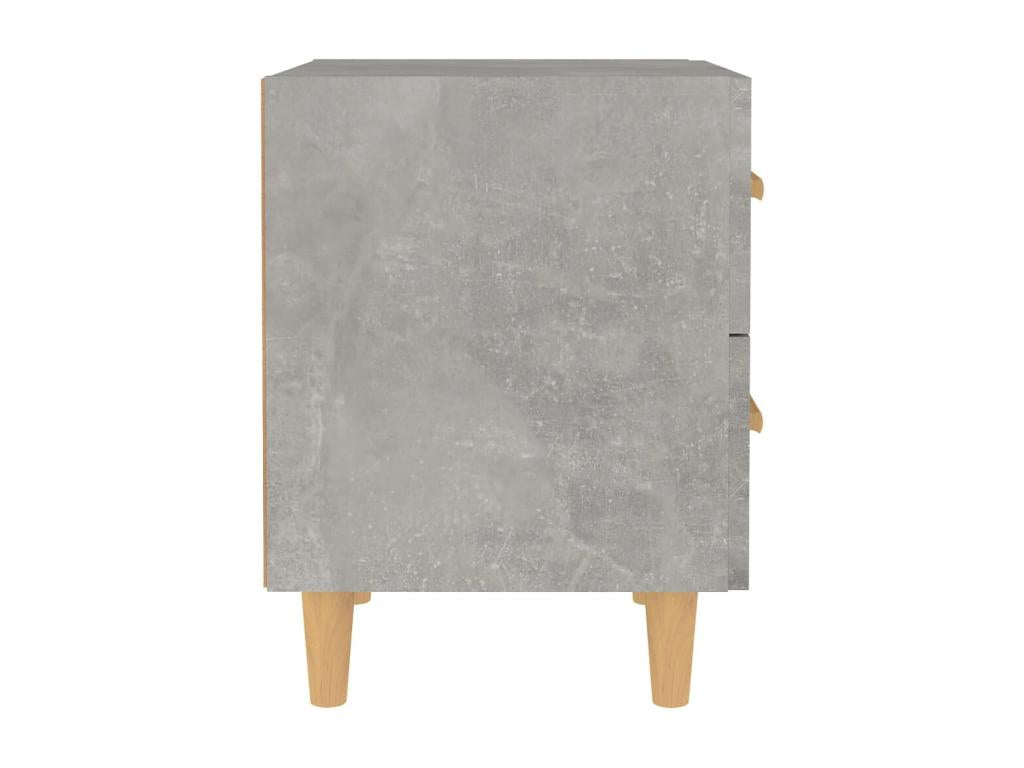 Tables de chevet 2 pcs Gris béton 40x35x47.5 PVOM67559