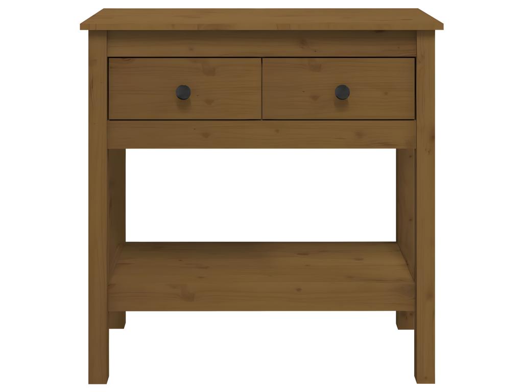 Table console Marron miel 75x35x75 cm Bois massif de pin FPQY22332
